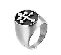 L'anello,， Elegante gioiello ovale in acciaio inossidabile, resistente all'ossidazione, design unisex di classe(Silver,U)