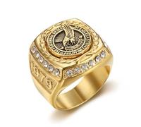 L'anello,， Gioielli della Confraternita in acciaio inossidabile con totem aquila d'epoca Kuya Tribute for i membri confraternita(S)