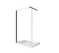 LANERI PARETE DOCCIA WALK IN TELAIO NERO H 200 8 MM (78-80 H 200)