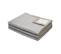 LANEROSSI N.FIORDILOTO Coperta in Cashmere E Lana Merinos Grigio