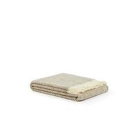 LANEROSSI, Plaid Iseo Spina, 130x170 cm, pura lana vergine, peso invernale, beige