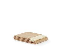 LANEROSSI, Plaid Iseo Spina, 130x170 cm, pura lana vergine, peso invernale, cammello