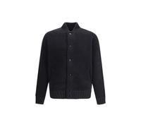 Laneus Black Merino Wool Bomber - IT52 | XL