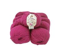 LaneWorld Set 10 Gomitoli Lana Prince Merino 100%, 50 g Ciascuno (500 g Totali), Lana Morbida Irrestringibile Made in Italy per Maglia e Uncinetto, Ferri 4,5-5 Uncinetto 5,5-6 (80)