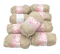 Laneworld Set Gomitoli Mia, Filato Misto Lana 60% e Acrilico 40%, 50g per Gomitolo, Set da 5/10 Pezzi (10, 105)