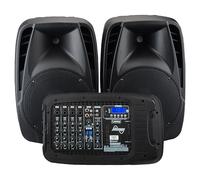 Laney AUDIOHUB Series AH2500D - Portable PA system - 2x500W - 6 channels Bluetooth and FX - 2 mics included - DJ, Fitness, Conference, Party