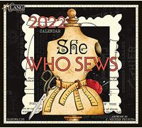 Lang Calendario da parete 2022 con scritta "She Who Sews" (22991001987)