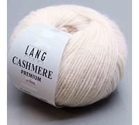 Lang Yarns - CASHMERE PREMIUM - 100% Lana Cachemere (25 Grammi - 1 Gomitolo) - Stoffa, 0002 bianco grezzo