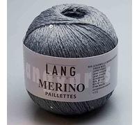 Lang Yarns Merino Paillettes - Colore: argento (0023) - 25 G/ca. 132 m di lana
