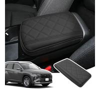 LANGBEAN Copribracciolo per Hyundai Tucson NX4 2025 2026 (Elettronico Automatico) Custodia di Protezione del Bracciolo Centrale in Pelle PU Ispessita, Copertura Sollevare Bracciolo di 3CM, Nero