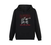 LANGBIRUI Blasphemy Blood Upon The Altar Men's Hooded Long Sleeve Pullover Sweatshirts Black XXL