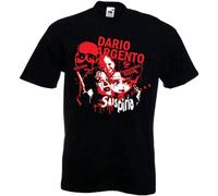 LANGBIRUI Dario Argento T Shirt Inferno Deep Red Rare Dvd Film Signed Suspiria Tenebrae Black XL