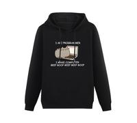 LANGBIRUI I Are Programmer I Make Computer Beep Boop Coder Men's Hoody Black M