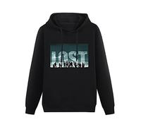 LANGBIRUI Lost TV Shows Television Series Men's Hooded Long Sleeve Pullover Sweatshirts Black M