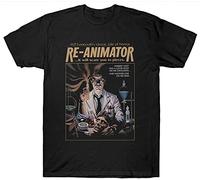 LANGBIRUI Re-Animator T Shirt Fantasy Horror 1970'S Film Movie Black S