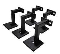 Langdoly - Staffe quadrate per corrimano per scale, con viti, colore: nero