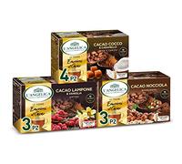 L'Angelica, 10 Astucci Assortiti di Tisane Gustose Emozioni al Cacao, 4 x Tisana Cacao, Cocco e Caramello, 3 x Cacao e Nocciola, 3 x Cacao, Lampone e Vaniglia