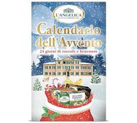 L'Angelica Calendario dell'Avvento 2023, 24 Giorni di Benessere, Cofanetto con 24 Tisane Miste tra cui Tisane a Freddo, Tisane Calde, Emozioni al Cacao, Tisane Filtro Latte