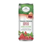 L'Angelica Health Drink, Tisana Fredd Drena Detox, Con Anguria, Fragola e Betulla, Zero Calorie, Infusione 100% Naturale, Senza Zuccheri e Conservanti, 12x240ml