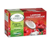L'Angelica Infuso Passione di Frutta Valfrutta Lampone e Cocco, Tisane Calde e Fredde Zero Calorie con Vera Frutta, Confezione da 15 Filtri