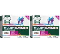 L'Angelica, Integratore Multivitaminico Con 13 Vitamine, 9 Minerali e Vitamina K, Recupero ed Energia, Vegano, Senza Glutine, Senza Lattosio - Formato: 20 bustine effervescenti (Confezione da 2)