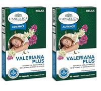 L'Angelica, Integratore Valeriana Plus, Integratori Rilassanti in Capsule, Favorisce il Rilassamento e Aiuta a Ritrovare il Sonno, Senza Lattosio, Senza Glutine, Vegan, Formato: 40 Capsule