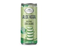 L'Angelica, Lattina Aloe Gusto Original, Aloe Vera da Bere 35%, Con Zinco e Vitamina B2, Succo di Frutta Zero Calorie e Detox, Succo di Frutta e Polpa, Senza Glutine, 12 Confezioni da 240ml