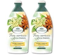 L'Angelica Officinalis, Bagnodoccia Fiori di Sambuco e Anice Stellato, Nutre e Purifica, Pelle Vellutata e Tonica, Senza Parabeni, Siliconi e OGM, 500ml (Confezione da 2)