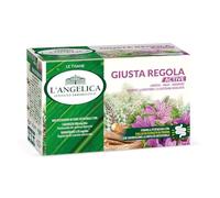 L'Angelica, Tisana Giusta Regola Active, Tisana Funzionale per Favorire la Regolarità Intestinale, Formula Potenziata Con Psillio e Estratto di Prugna, 1 Confezione da 18 Filtri