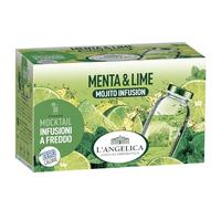 L'Angelica Tisana Mocktail Menta&Lime, Tisana Mojito Infusion, Tisane Fredde Zero Calorie, Tisana alla Menta e Lime, 10 Confezioni da 18 Filtri