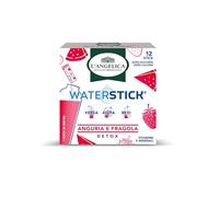 L'Angelica, Waterstick, Gusto Anguria e Fragola, Detox, Con Vitamine e Minerali, Contro Stanchezza e Affaticamento, Zero Zuccheri & Zero Calorie, Senza Conservanti, 1 Astuccio da 12 Stick