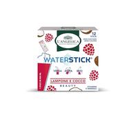 L'Angelica, Waterstick, Gusto Lampone e Cocco, Beauty, Con Vitamine e Minerali, Contro Stanchezza e Affaticamento, Zero Zuccheri & Zero Calorie, Senza Conservanti, 1 Astuccio da 12 Stick