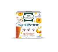 L'Angelica, Waterstick, Gusto Tè Alla Pesca, Sgonfia e Drena, Con Vitamine, Minerali, Magnesio e Ginseng, Contro Stanchezza e Affaticamento, Zero Zuccheri & Zero Calorie, 6 Astucci da 12 Stick