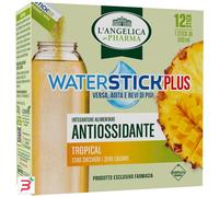 L'ANGELICA WATERSTICK PLUS ANTIOSSIDANTE TROPICAL ANANAS & MANGO 12 STICK ZERO ZUCCHERI SENZA GLUTINE NATURALMENTE PRIVO DI LATTOSIO