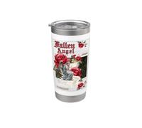 L'angelo caduto, Dark Romance, Poetic Wings, Goth Floral Bicchiere termico in acciaio inox doppia parete