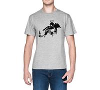 L'angelo Caduto di Banksy Grigio Uomo Maglietta Grey Men's T-Shirt Tee