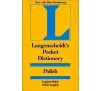 Langenscheidt's Pocket Polish Dictionary: English/Polish Polish/English (Langenscheidt's Pocket Dictionary) (Polish Edition) by Langenscheidt (2001-09-01)