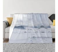 Langhbozdp Bella coperta in flanella con stampa di paesaggi innevati, morbida e leggera, per biancheria da letto, divano e viaggi