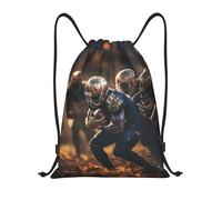 Langhbozdp Borsa con coulisse con stampa di football americano, borsa per sport, palestra, borsa da yoga per uomo e donna, Nero , S
