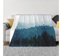 Langhbozdp Coperta in flanella con stampa di paesaggi di montagna, elegante e confortevole, morbida e leggera, per biancheria da letto, divano e viaggi