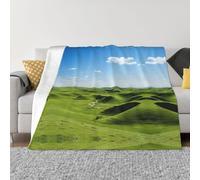 Langhbozdp Coperta in flanella con stampa di paesaggi naturali, elegante e confortevole, morbida e leggera, per biancheria da letto, divano e viaggi