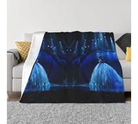 Langhbozdp Coperta in flanella elegante e confortevole con stampa di teatro musicale, morbida e leggera, per biancheria da letto, divano e viaggi