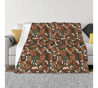 Langhbozdp Coperta in flanella morbida e leggera, con stampa verde a tema calcio, elegante, confortevole, per biancheria da letto, divano e viaggio