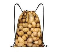 Langhbozdp Zaino con stampa di patate da giardino, borsa per sport, palestra, borsa da yoga, per uomo e donna, Nero , S