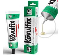 Langlauf Schuhbedarf Kövulfix - Colla per scarpe da 120 g, extra forte e impermeabile, colla in pelle per suole, gomma, tessuto, sughero, made in Germany, colla professionale per riparazione scarpe