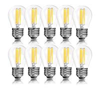 LangPlus+ Lampadina LED E27, Lampadine Globo G45, 4W, Equivalente 40W, Mini Lampade Globo E27, Bianco Caldo 2700K, Lampadina Filamento LED per Lampadari, Confezione da 10