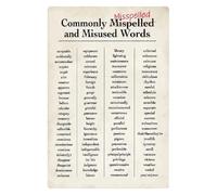 Language Arts Metal Sign Common Writing Errors List For English Teacher Classroom Wall Decor Study Room Motivation Educational Typography Tin Plaque 8 X 12 inch