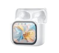 Language Translator Earbuds - PC ABS 4 x 3 cm Compact Size | Wireless Real Time Translation Earphones With LED Display | Noise Cancelling Smart Translating Headset Supporting 140 Languages For Travel