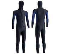 LANGWEI 4XL,Muta da Sub da Uomo in Neoprene da 3 Mm Termica con Cerniera Frontale con Cappuccio, per Snorkeling, Immersioni Subacquee, Nuoto E Surf.