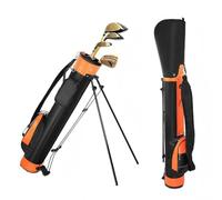 LANGWEI Arancia,Borsa da Golf Leggera con Supporto, Borsa da Trasporto da Golf Portatile E Impermeabile con Tracolla Imbottita E Tasca, Borsa da Allenamento per Uomo/Donna